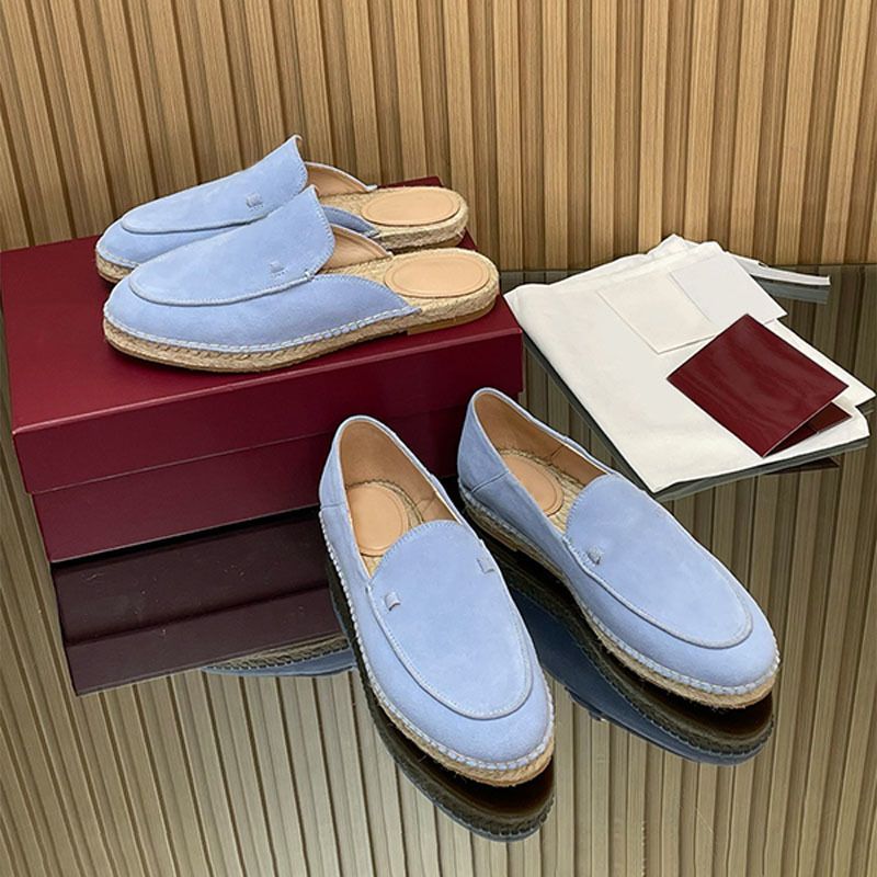 Trendy Women Loafer Slides Espadrille Mules Straw Woven Suede Leather Designer Casual Shoes 1034 - 1 of 8