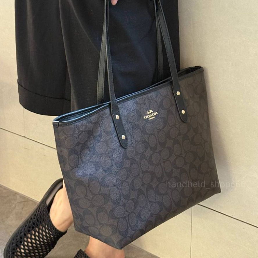 Designer Bag Luxury Bag Shoulder Bag Dark Brown tote bag Classic Large Capacity Canvas Bag Trendy Fall and Winter Must-Have Bag Metal Hardware Crossbody Bag - 7 of 8