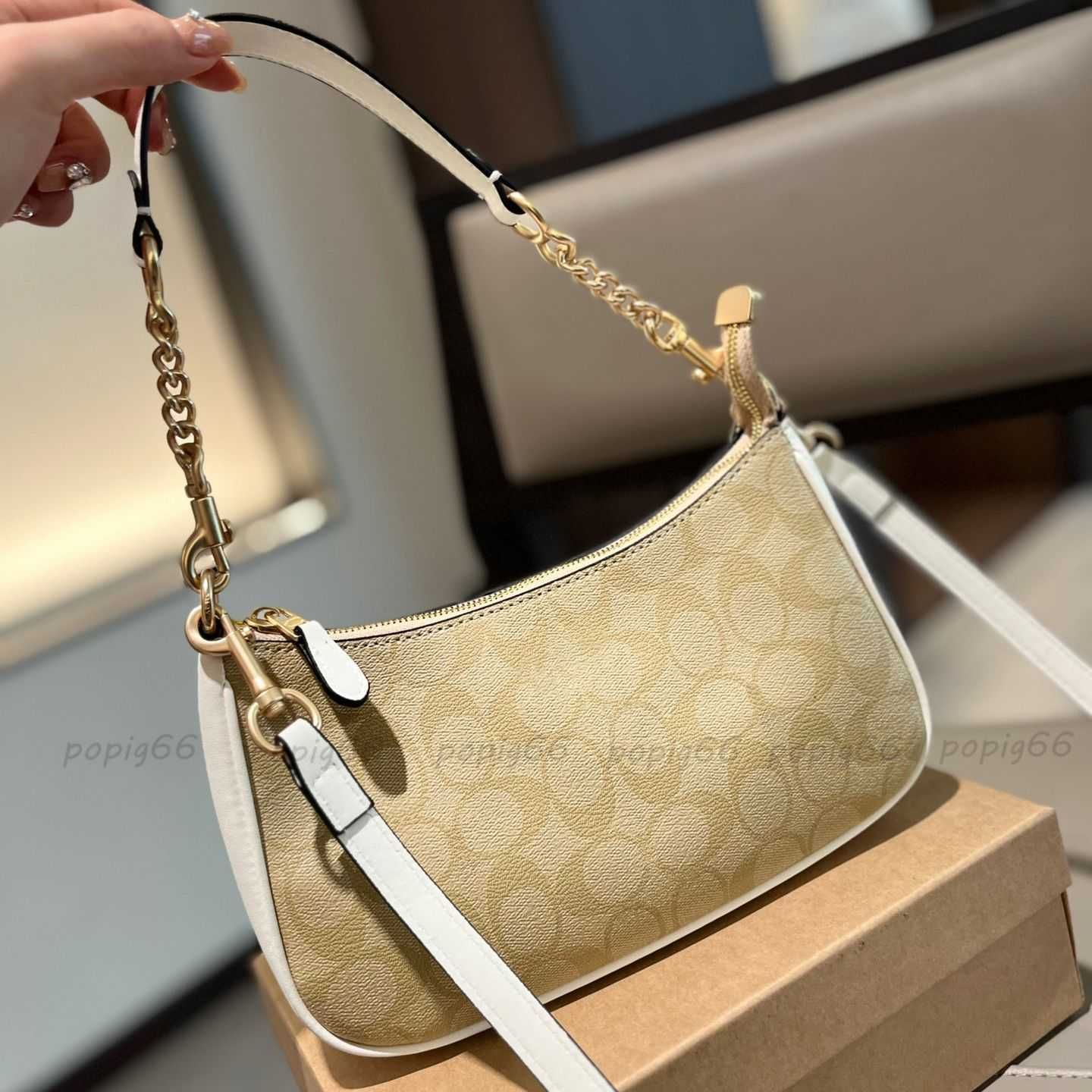 Shoulder Bags Fashion Designer Underarm Small Handbags Women Shoulder Bag Half-moon ladies Baguette Purse Chain Strap Croissant bags Large Capacity Chain Bag - 5 of 8