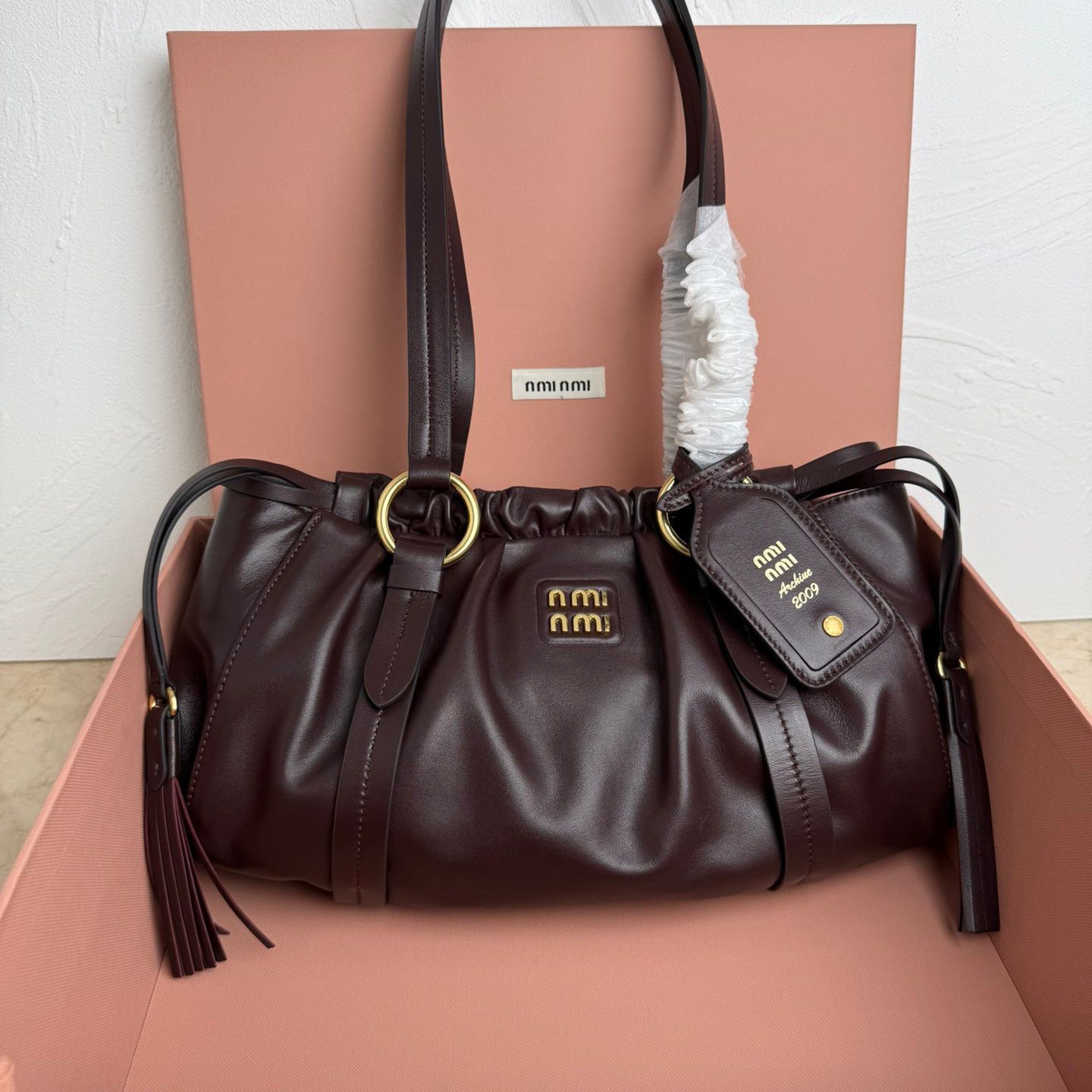 12A High-quality Designer bag Joie Nappa handbag Wander shoulder bag women's leather crossbody bag retro motorcycle bag Arcadia Matelasse sheepskin bowling bag tote - 2 of 7