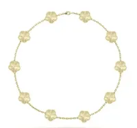 10 Flower Necklace gold
