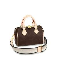 Brown flower 20cm canvas strap