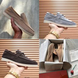 Designer Men Women Woven Suede Loafers Slip On Driving Shoes Metal Pendant Soft Moccasins Outdoor Daily Walking Casual Breathable Footwear Top Quality 739 - guangzhoubuy
