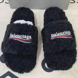 Furry Designer Sandals Fashion Tide Casual Shoes Women Man Sandals Slippers Rubber Flats Slides Bottoms Slippers Sandals Summer Beach Lightweight Shoes - guangzhoubuy
