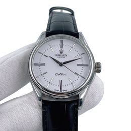 U1 Rolex Cellini Time 39MM Sapphire Glass Automatic Stainless Steel Watch Bezel Men's Watch Sapphire Glass Case New Black Case - guangzhoubuy