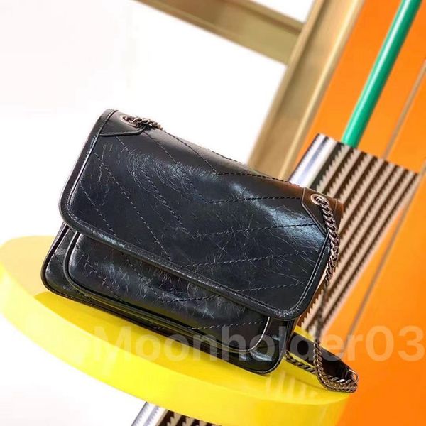 Handbag luxury designer niki shoulder bag waxy leather messenger bags women cross body bag Satchel lady vintage design sacoche fashion classic Stripes Turquoise - Bags, Luggage & Accessories - guangzhoubuy