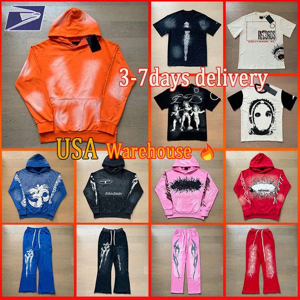 Designer t shirt men hoodie graphic tee for men womens hippie short sets Y2K vintage hoodies and pants streetwear washed classic men's clothing us size S-XL - Apparel - guangzhoubuy