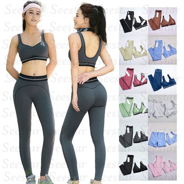 2Pcs Women Yoga Set Gym set Sport Bra High Waist Leggings Outfit, Quick Dry Fitness Gym Running Workout Sportswear - Sports & Outdoors - guangzhoubuy