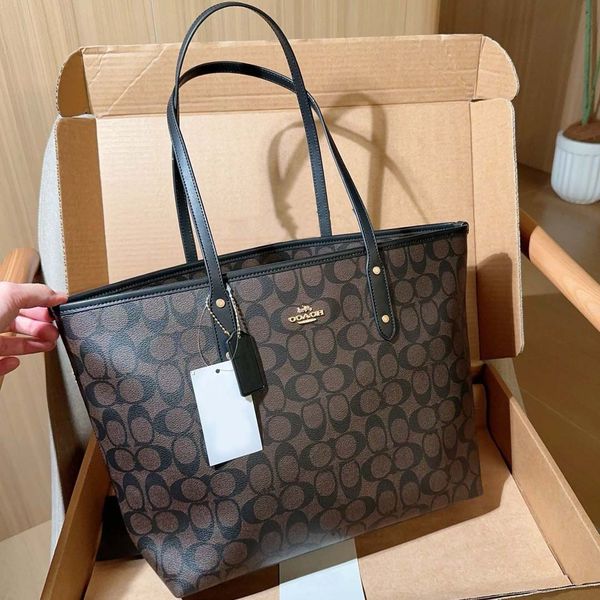 Tote Bag Designer Bag Women's Fashion Classic Shoulder Bag Luxury Handbags Flower Letter Large Capacity Leather Totes Commuting Shopping Bag Casual Tote 01 - Bags, Luggage & Accessories - guangzhoubuy