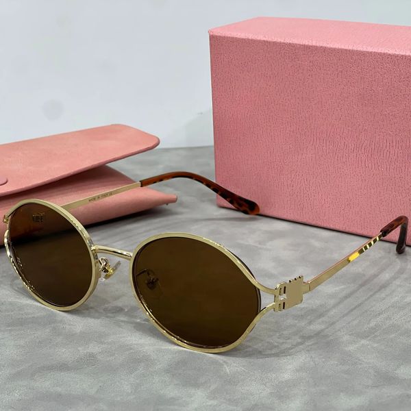 MU Classic Sunglasses Women HOT Designer Fashion Retro Eyewear Outdoor Beach Leisure Style Goggles UV400 Anti-Ultraviolet Metal Oval Full Frame Random Box High - Fashion Accessories - guangzhoubuy