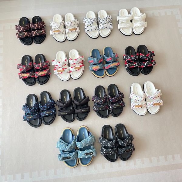 Louis Vuitton x Takashi Murakami Chinelo Pool Pillow Platform Slide Sandals For Women Thick Non Slip Sole Casual Outdoor Beach Vacation Slippers Multiple colors - Shoes & Accessories - guangzhoubuy