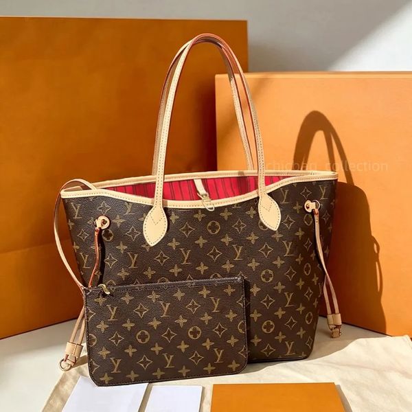 designer bag luxury bag tote bag shoulder bag full brown print bag leather bag crossbody bag high quality capacity composite shopping bag classic and popular styles - Bags, Luggage & Accessories - guangzhoubuy
