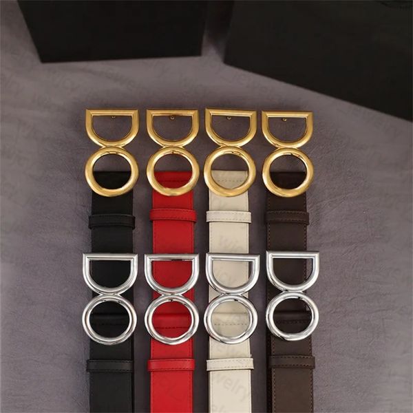 Classic Designer Mens Belt Width 4CM Genuine Leather Belts for Man Woman Smooth Buckle Gold Sliver 4 Colors Cowhide Letter Design - Fashion Accessories - guangzhoubuy