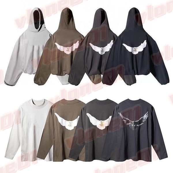 Mens Hoodies Man Women Designer White Dove Pattern Print Long Sleeve Hoodie Designers Womens Street Style Hip Hop Sweatshirt Size S-XL - Apparel - guangzhoubuy