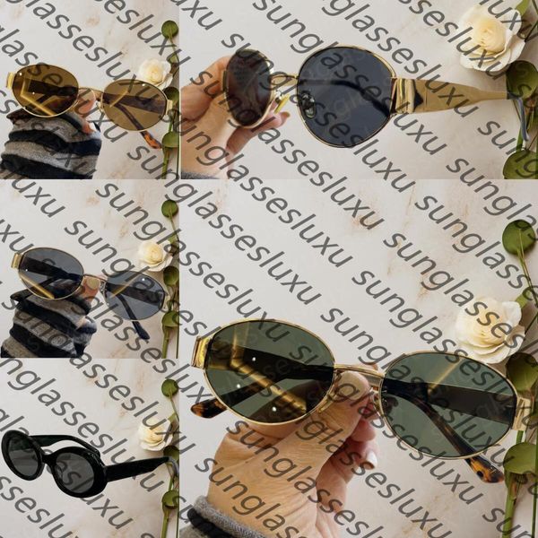 Fashion Luxury designer sunglasses for womens men glasses same Sunglasses as Polarize beach street photo small sunnies metal full frame with brown box sonnenbrille - guangzhoubuy