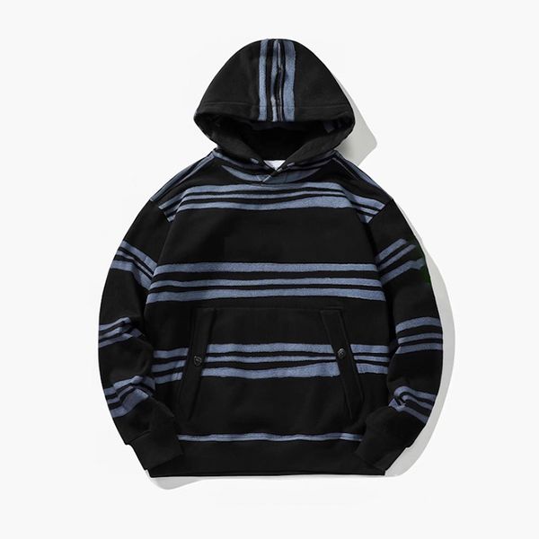 Topstoney Designer Hoodies Spring Mens Striped Hoodie Cotton Super Large Hoodie Long Sleeve Street Clothing Fashion Top Jumper - Apparel - guangzhoubuy